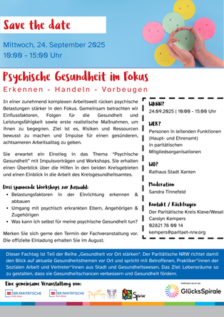 Save the date mit allen Informationen zur Veranstaltung