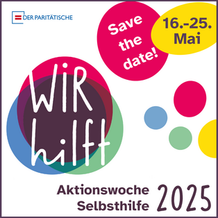 Logo Selbsthilfewoche 2025 "Wir hilft!"